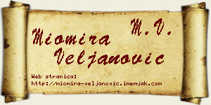 Miomira Veljanović vizit kartica